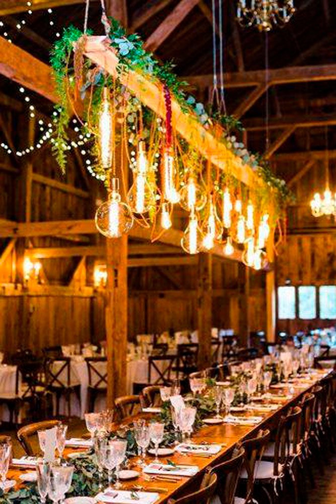 rustic wedding venues light barn decor