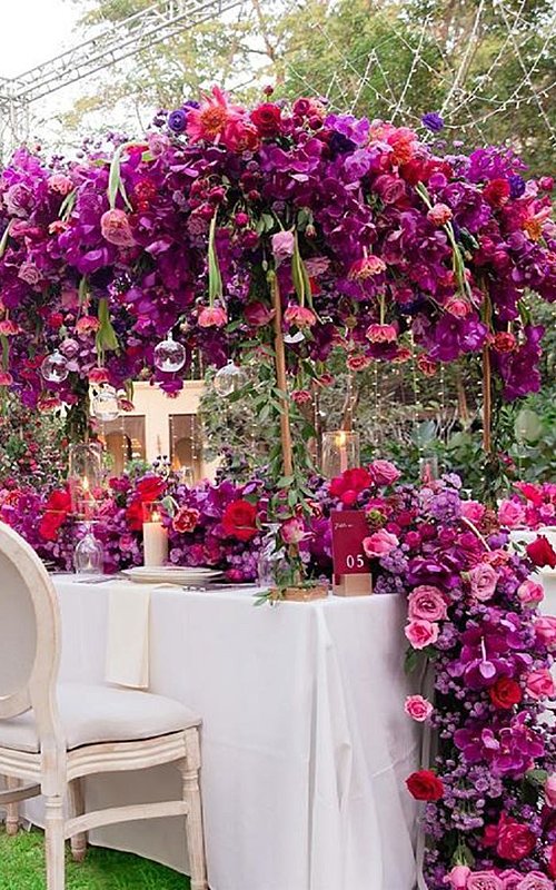 Tall Black Centerpiece Arrangement With Gold Branches