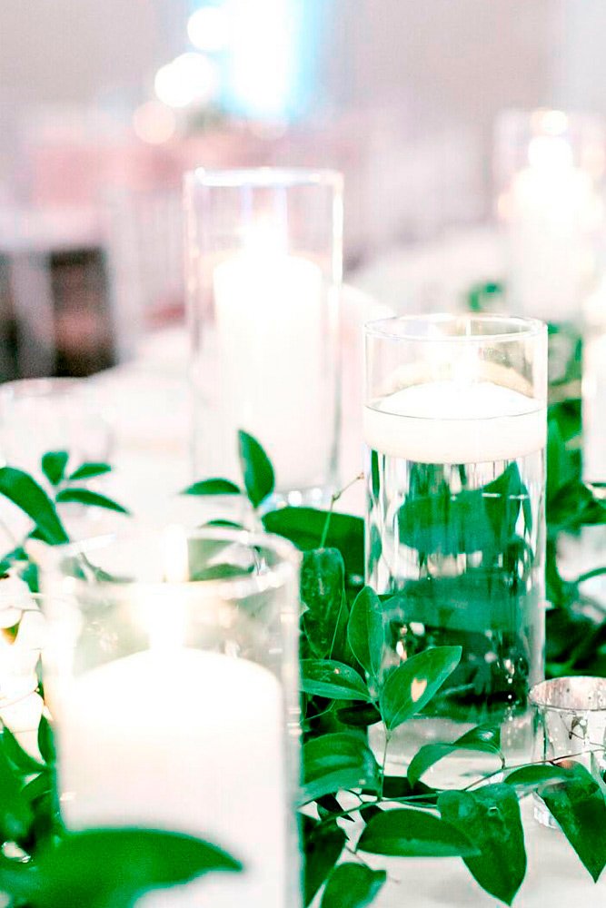 wedding rustic centerpieces glass candles