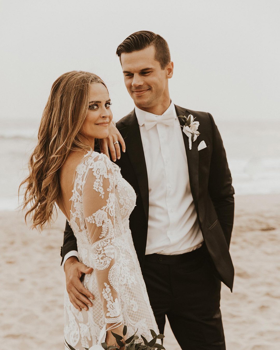 mens wedding attire black jacket with bow tie beach thiswildromancephoto