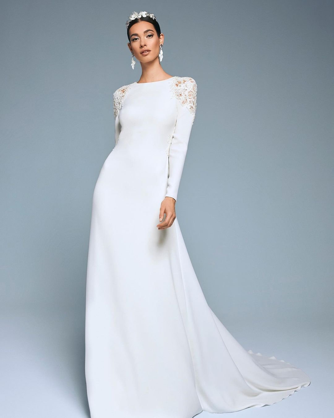 modest wedding dresses lace sheath with long sleeves houseofstpatrick