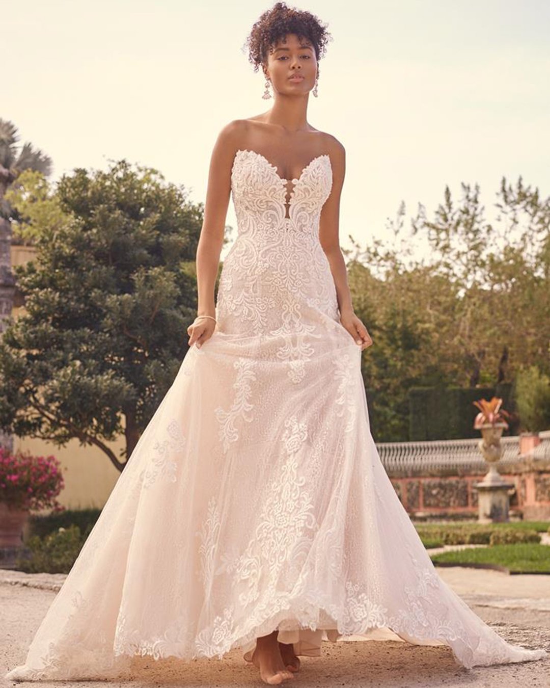 most pinned wedding dresses a line lace sweetheart neckline sotterooo