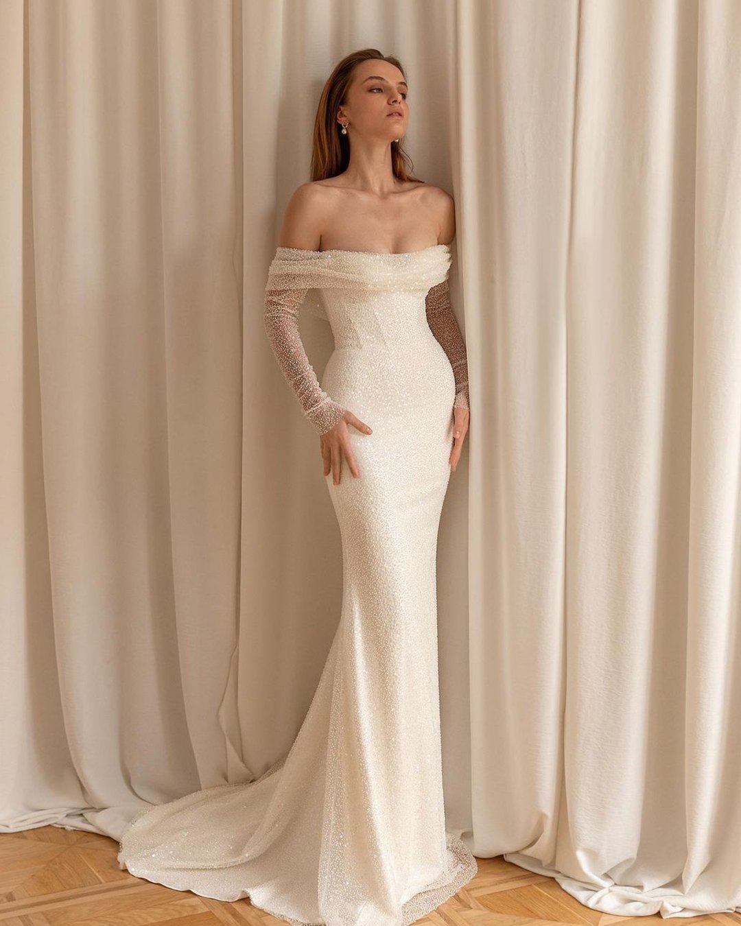 sexy wedding dresses ideas off the shoulder with sleeves simple evalendel