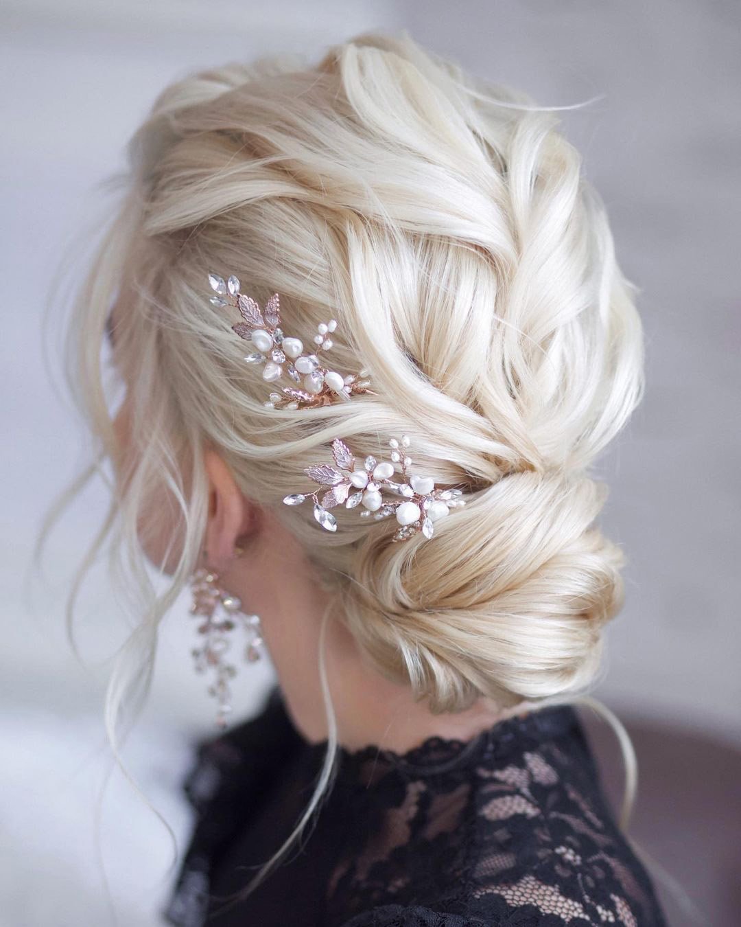 wedding hair accessories vintage pearls rose gold jewelry hair_vera