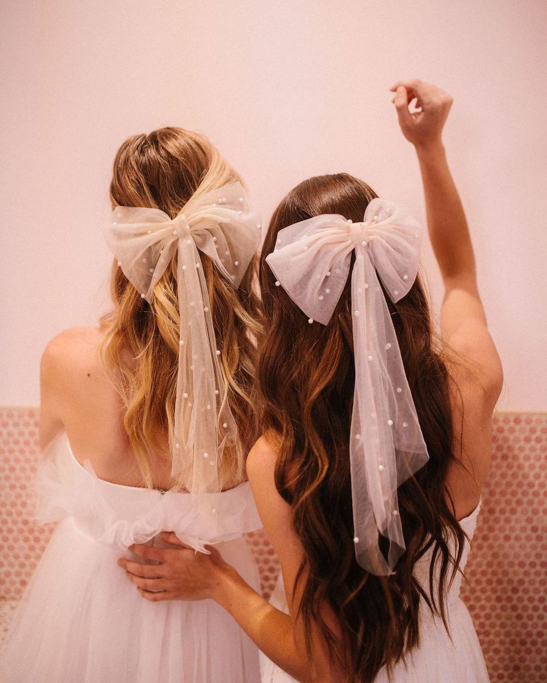 wedding hairstyles for bride volume bow for half up untamedpetals
