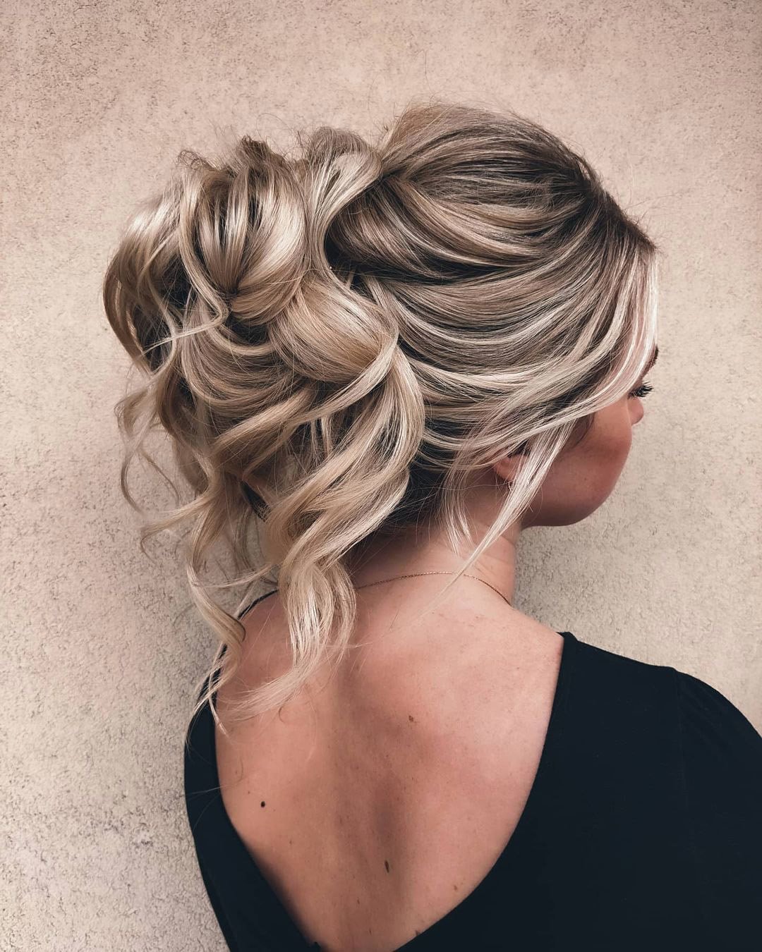 wedding hairstyles for long hair elegant high updo with loose curls sarahwhair