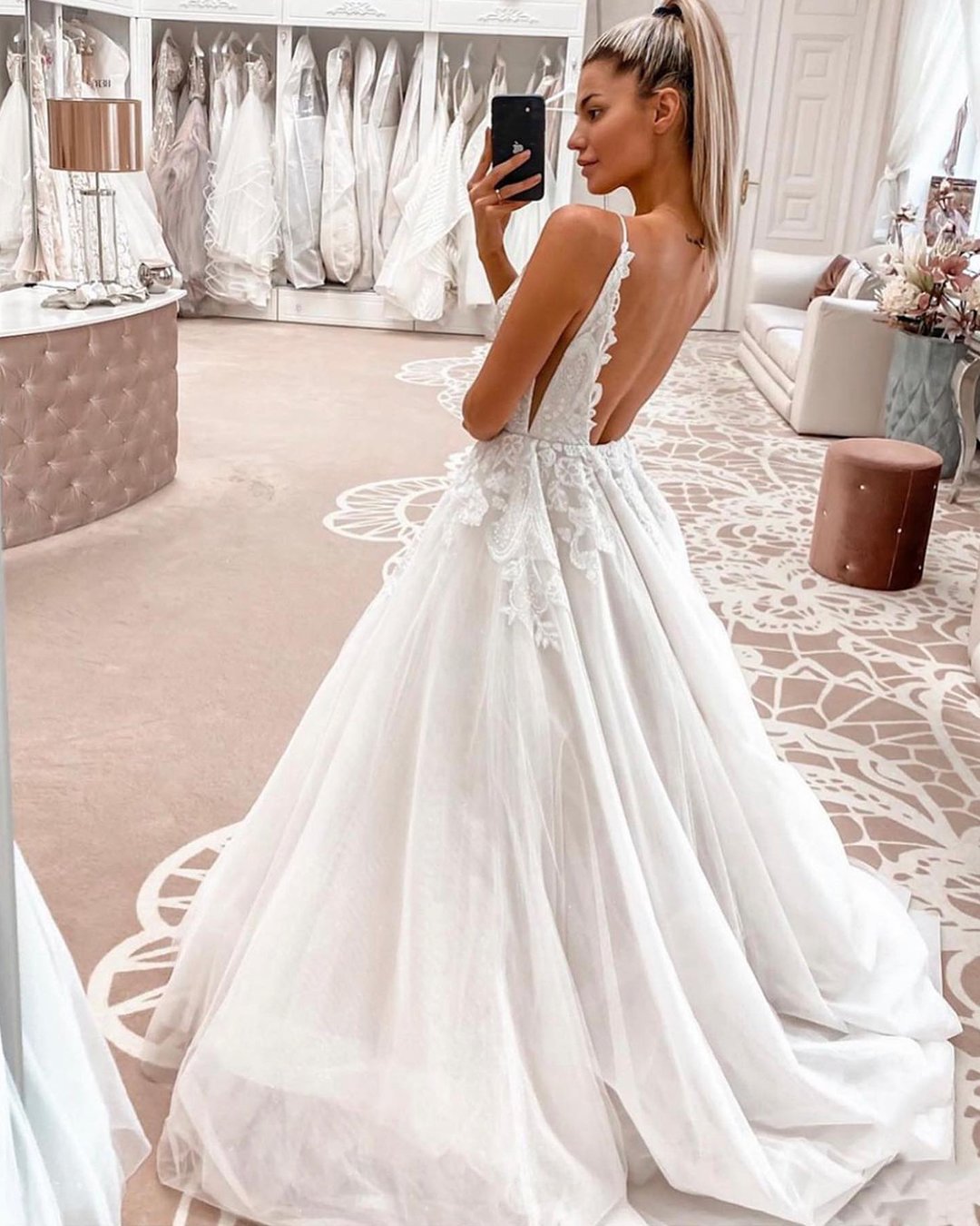 ball gown wedding dresses back with spaghetti straps lace misshayleypaige