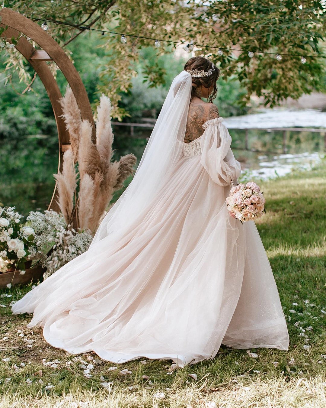 ball gown wedding dresses simple off the shoulder strapless neckline alina_kulikova
