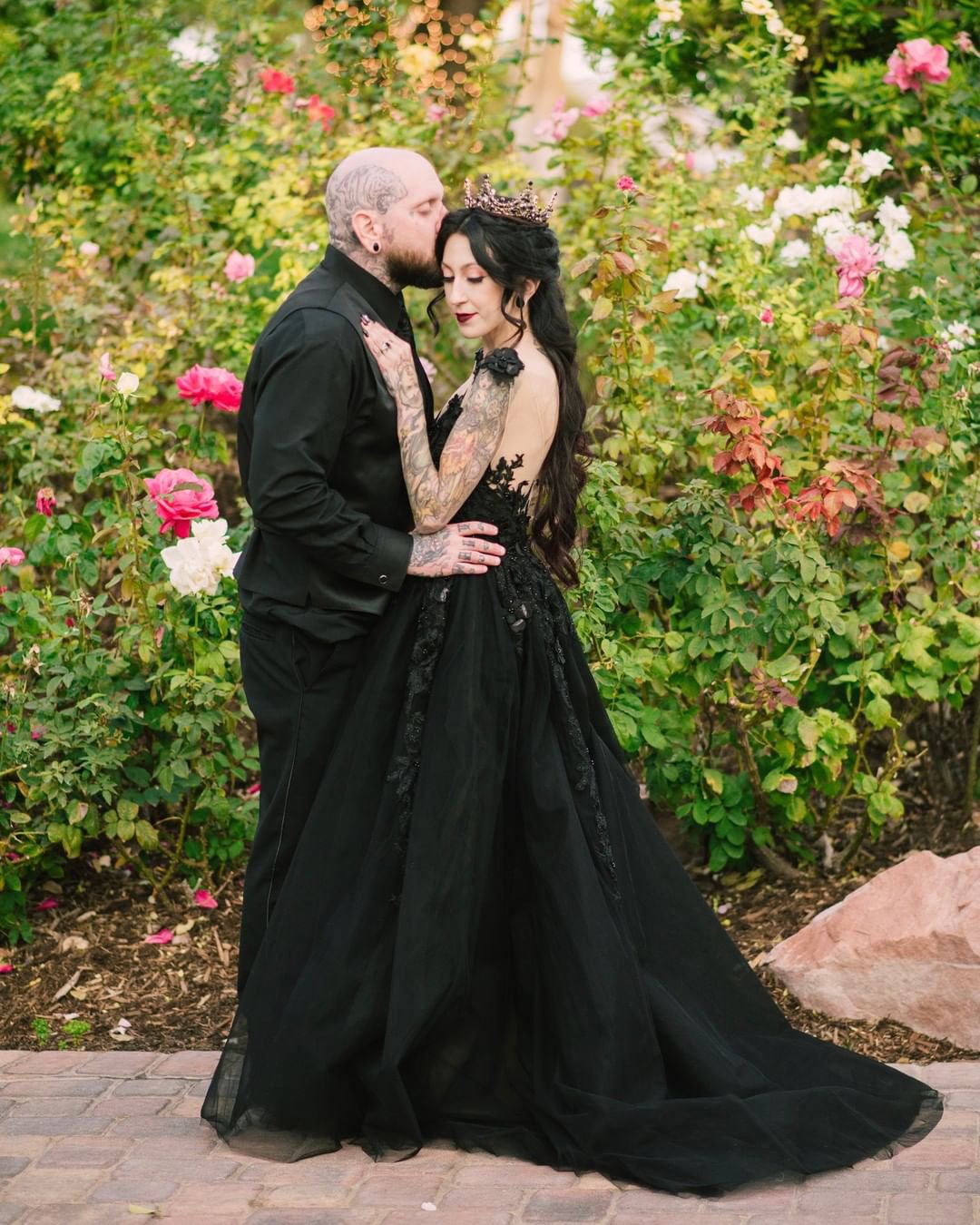 black wedding dresses a line floral appliques cocomelody