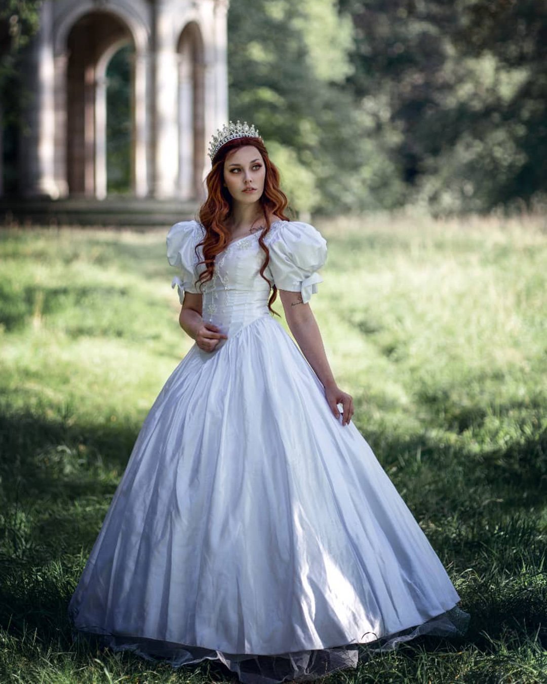 disney wedding dresses ball gown with puff sleeves simple snow white lauracalandtphoto