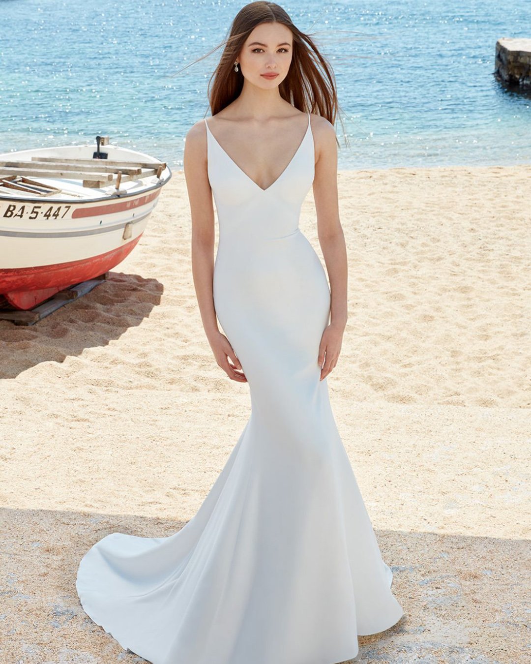 enzoani wedding dresses mermaid simple with spaghetti straps beach
