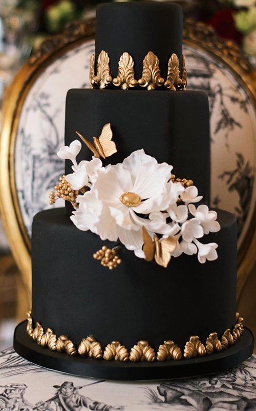 30+ Beautiful Black Wedding Cakes! - Dream It Wedding