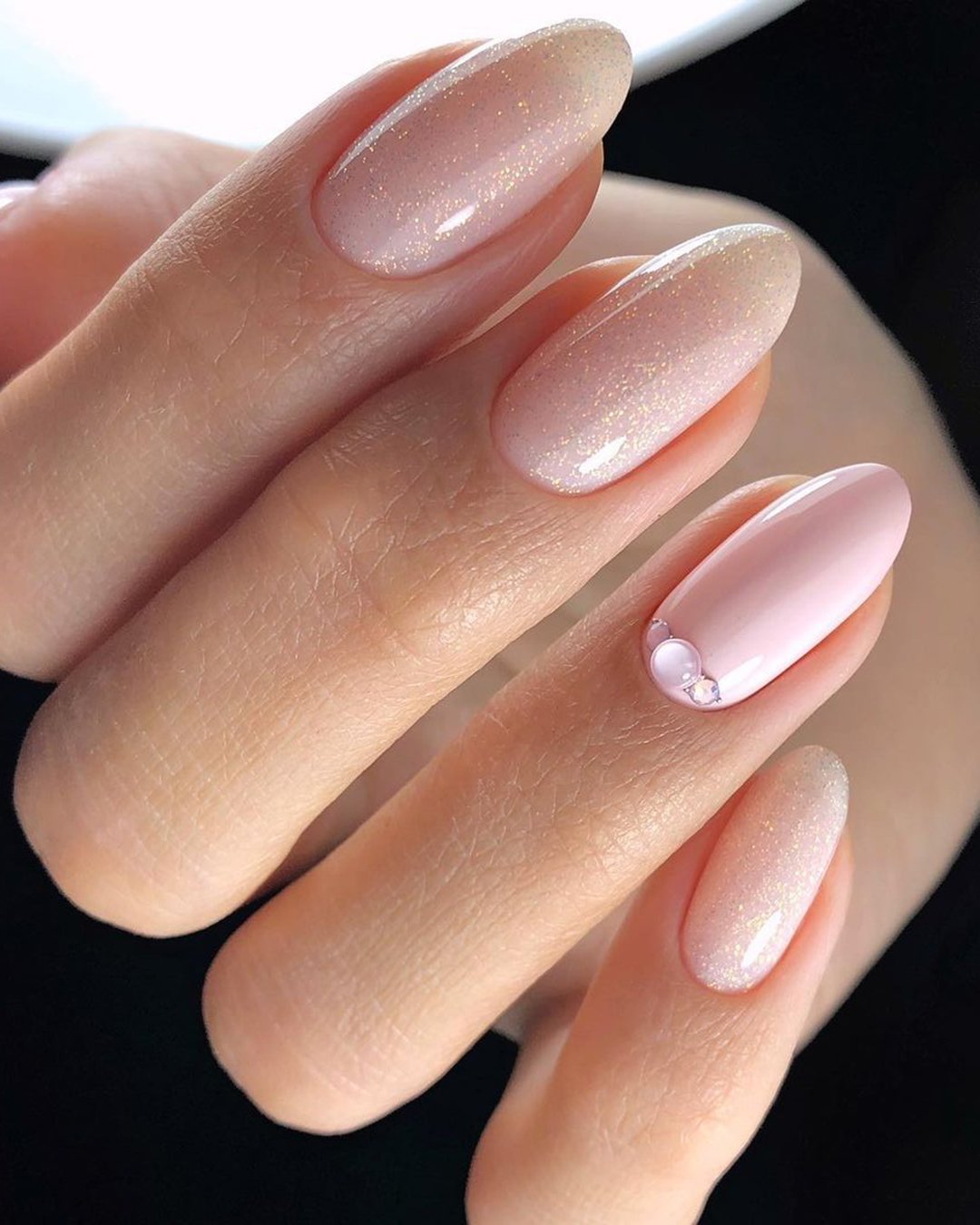 nail design bridal ideas for wedding gentle pink elegant mariapro.nails