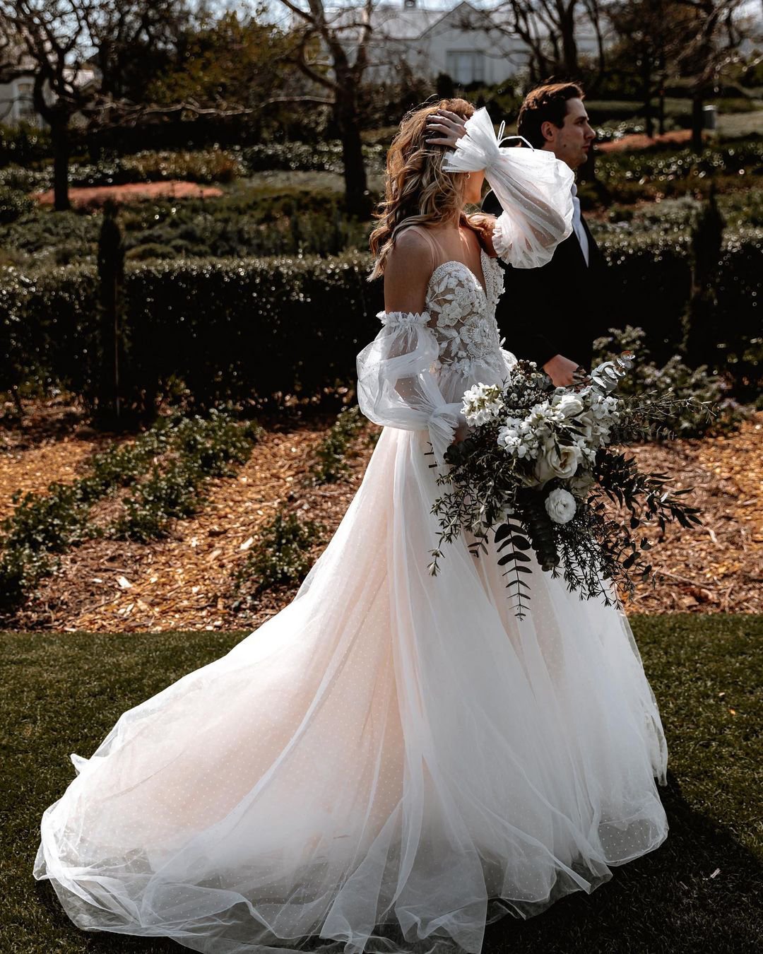 rustic wedding gown
