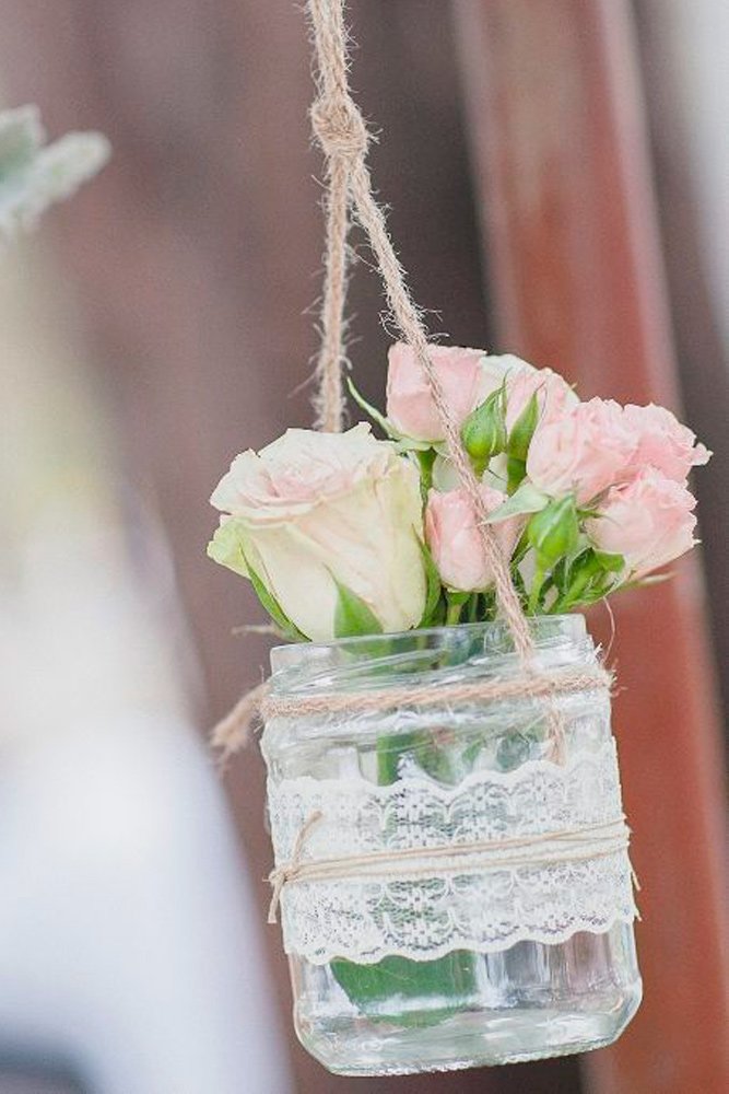 simply chic wedding flower decor ideas flower jar