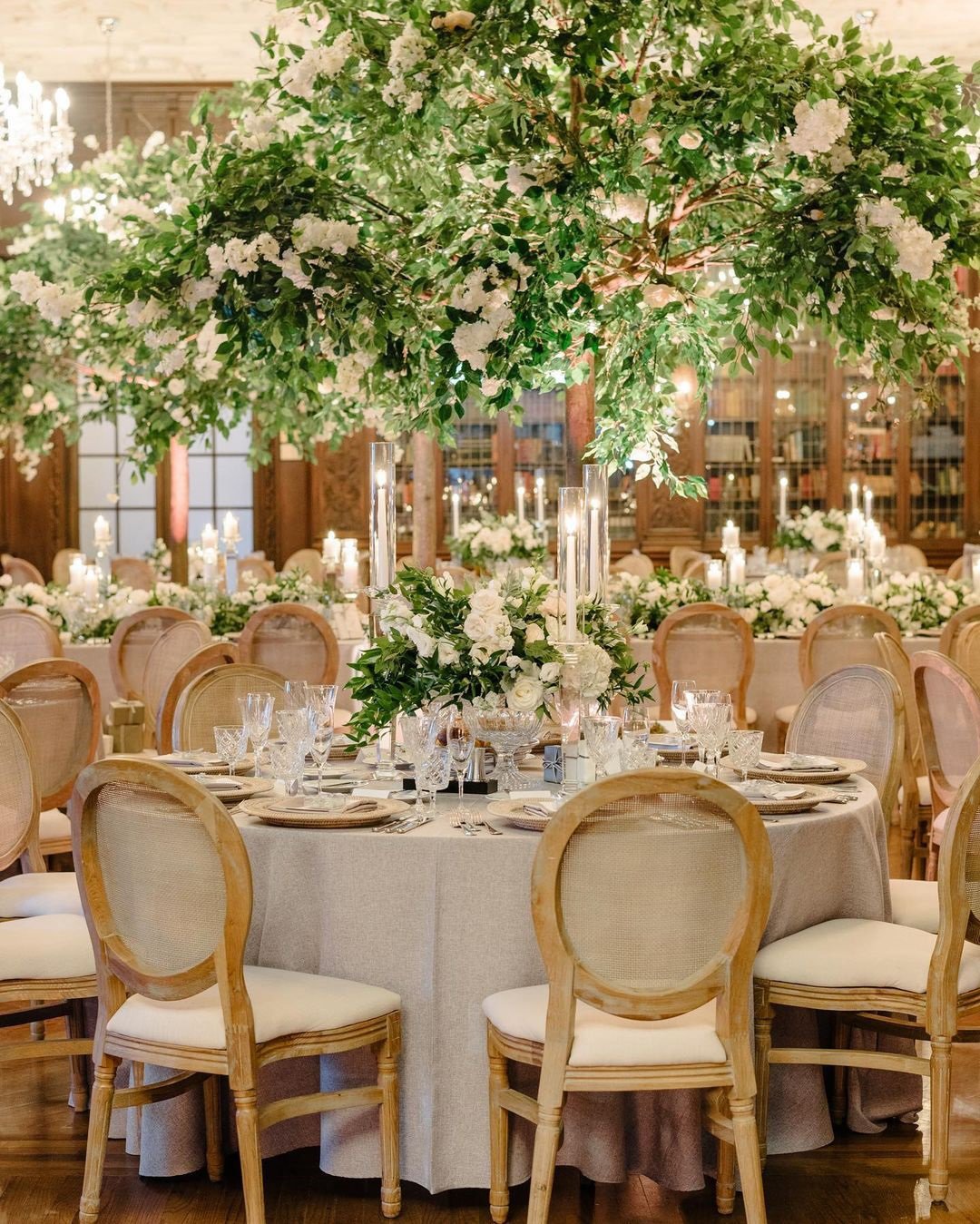 wedding table decorations decor with big green tree rachelaclingen