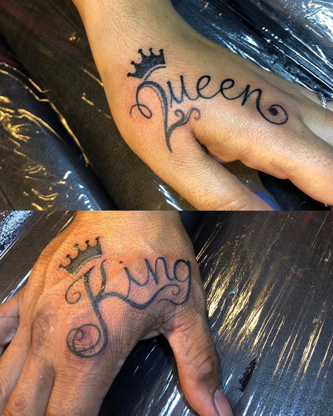 wedding tattoos queen and king matching tattoos