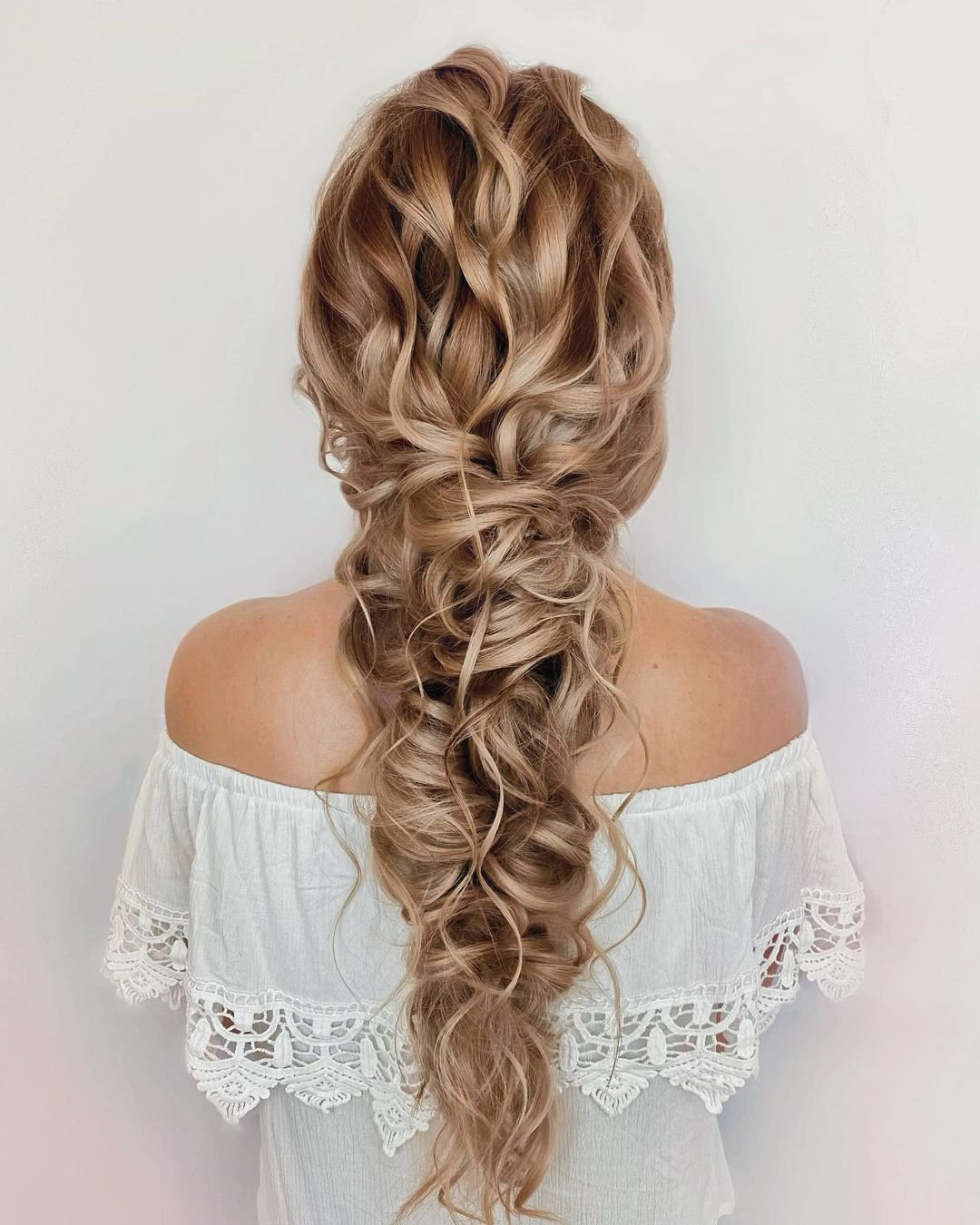 boho wedding hairstyles braided hair down with loose cascading theupdodarling