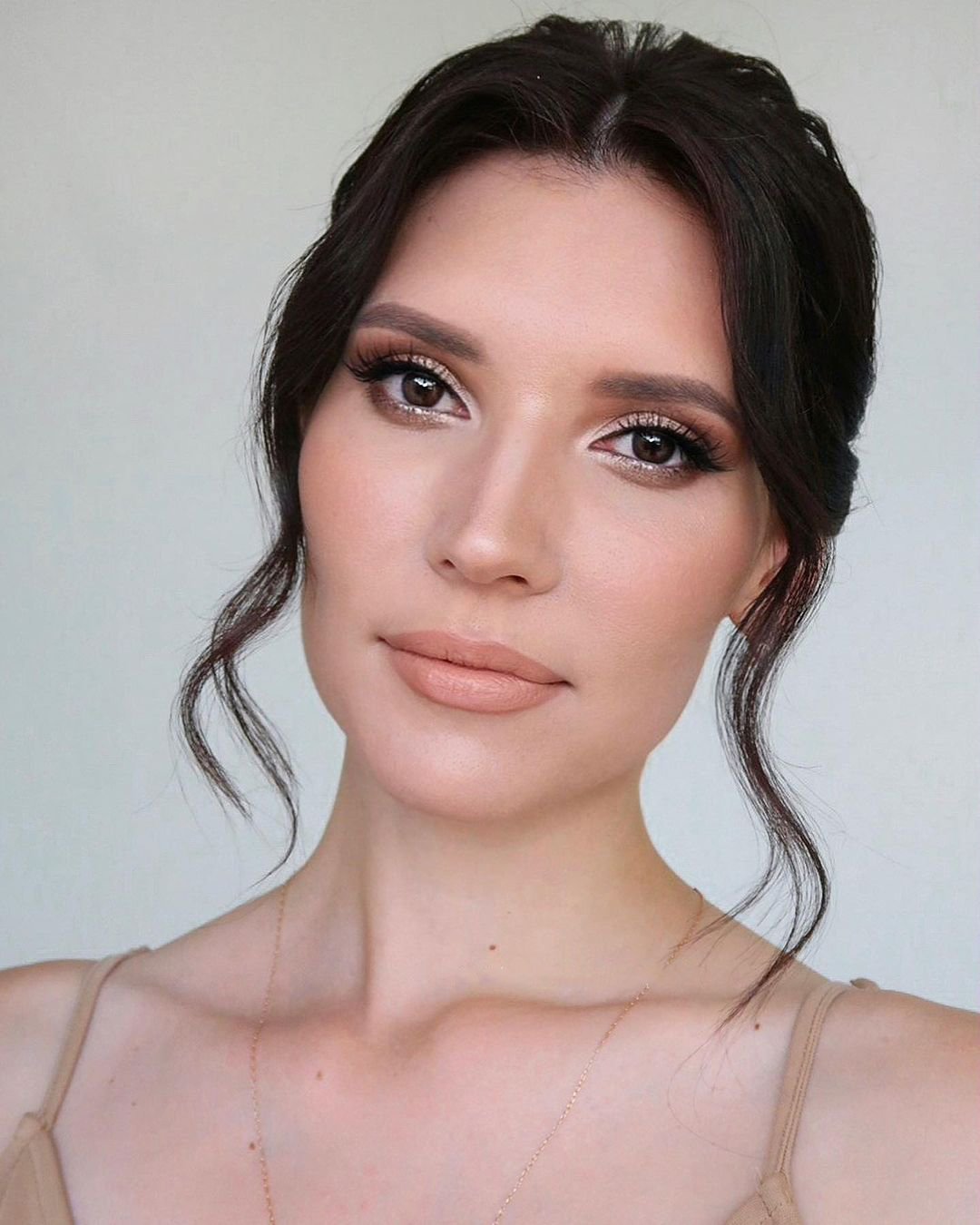 boho wedding makeup trendy charming bridal idea with glitter liner mpobedinskaya