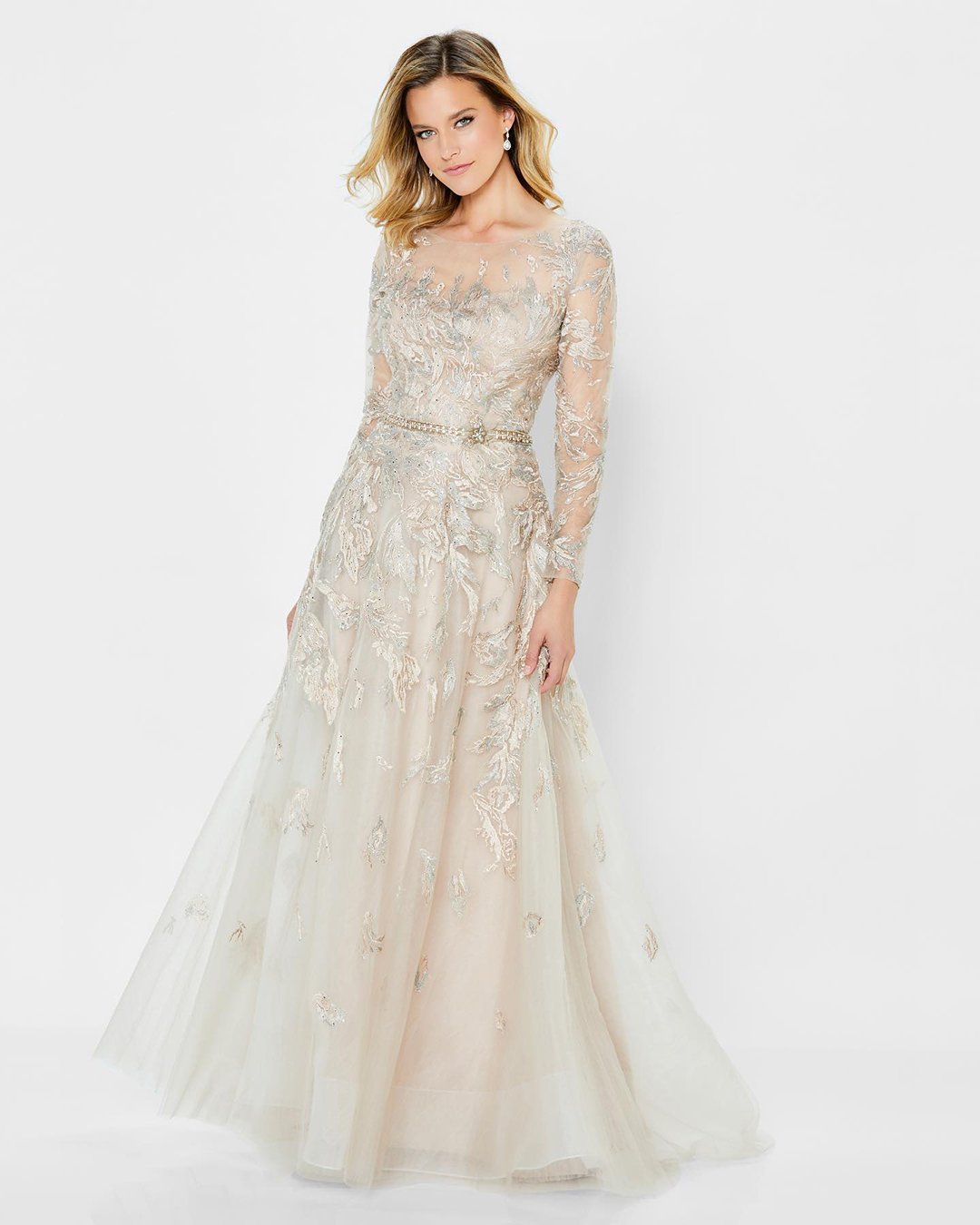 mother of the bride dresses a line with long sleeves lace moncheribridals