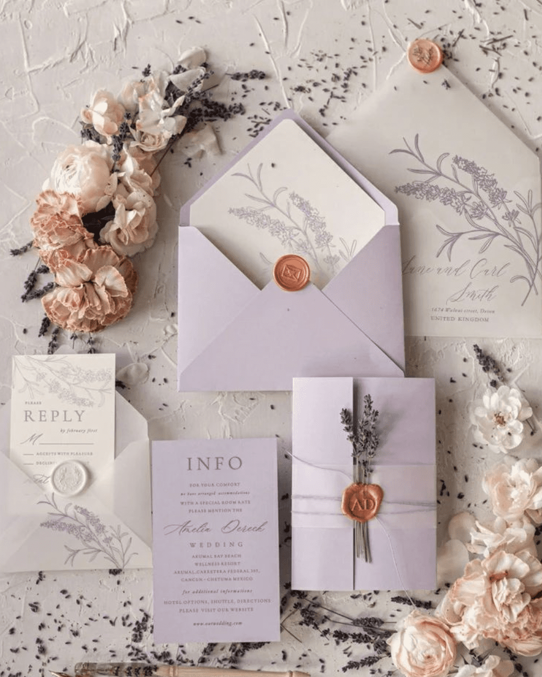pantone color of the year wedding stationery