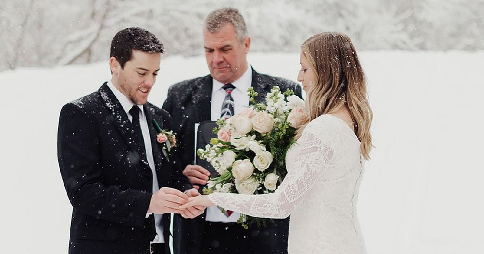 Premium Photo | The bride and groom exchange rings in the church the  sacrament of the wedding