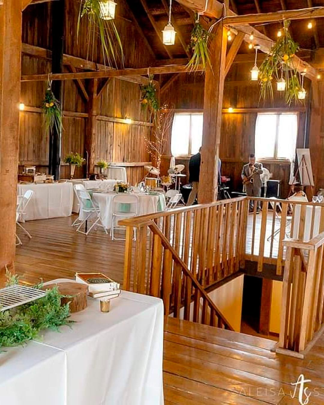rustic wedding venue in michigan barn indoor