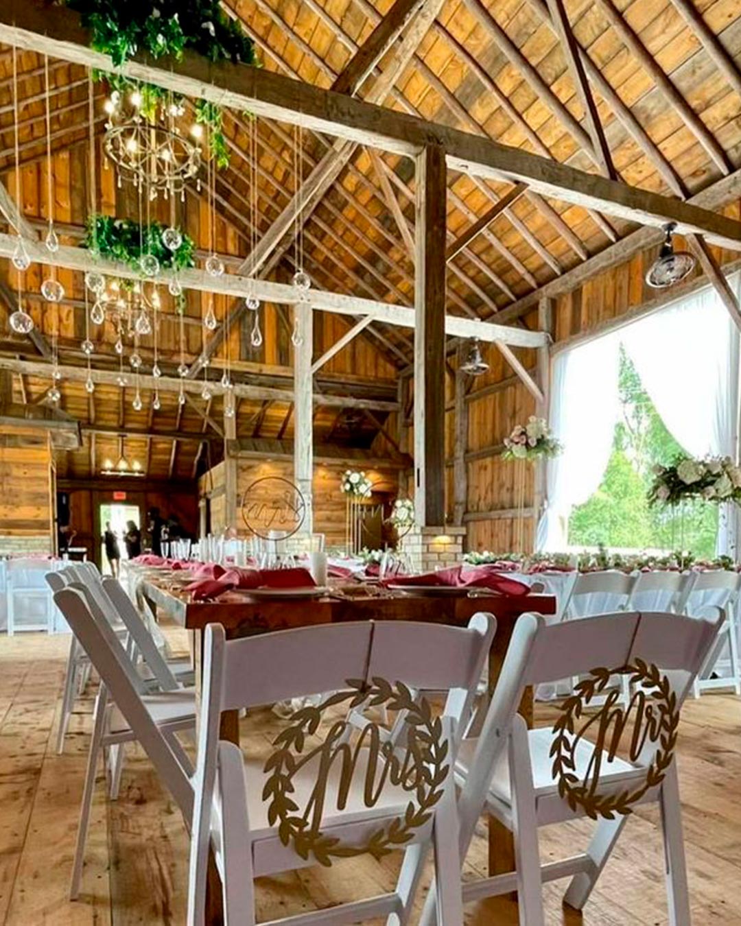 rustic wedding venue in michigan barn indoor