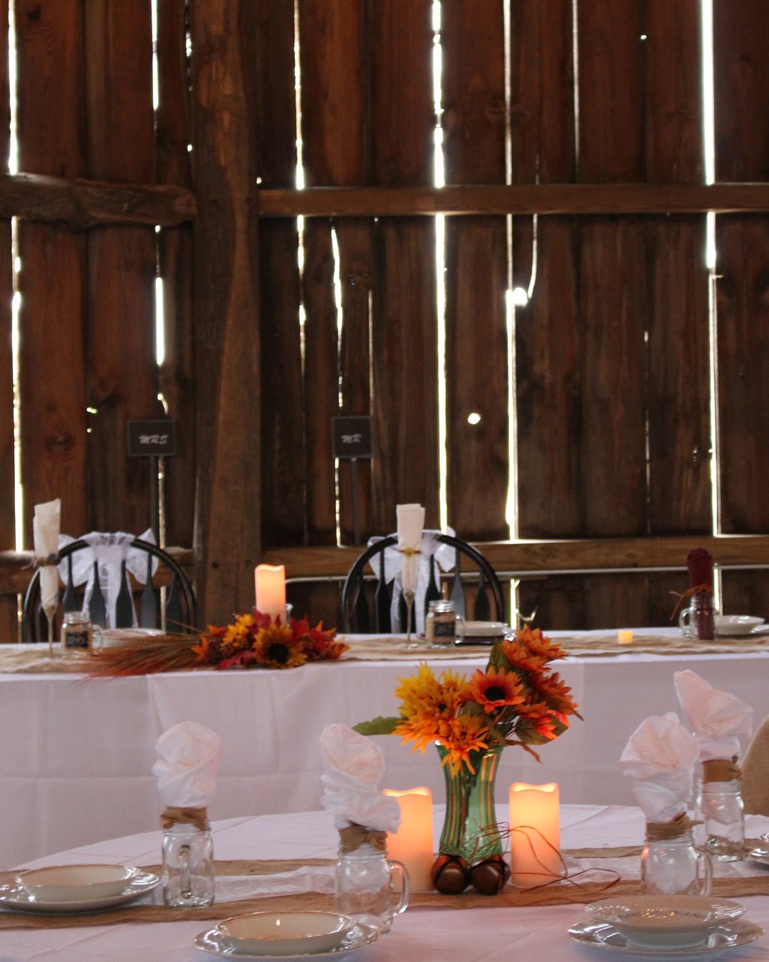 rustic wedding venues in wi aisle hall indoor Orchard Valley