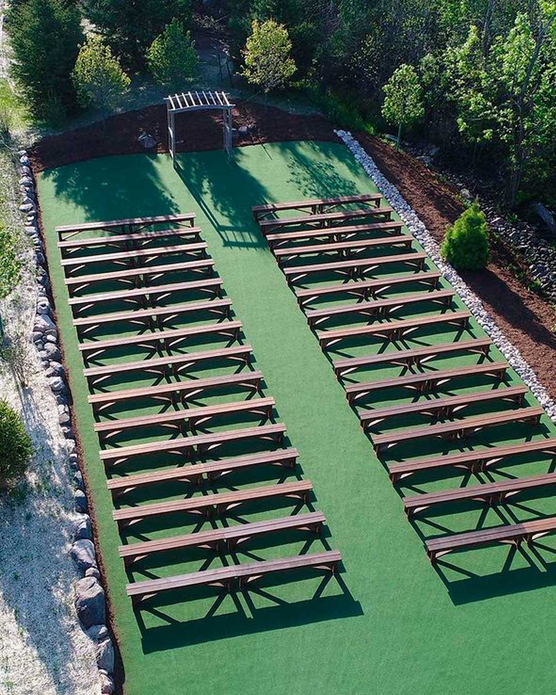 rustic wedding venues in wi aisle outdoor