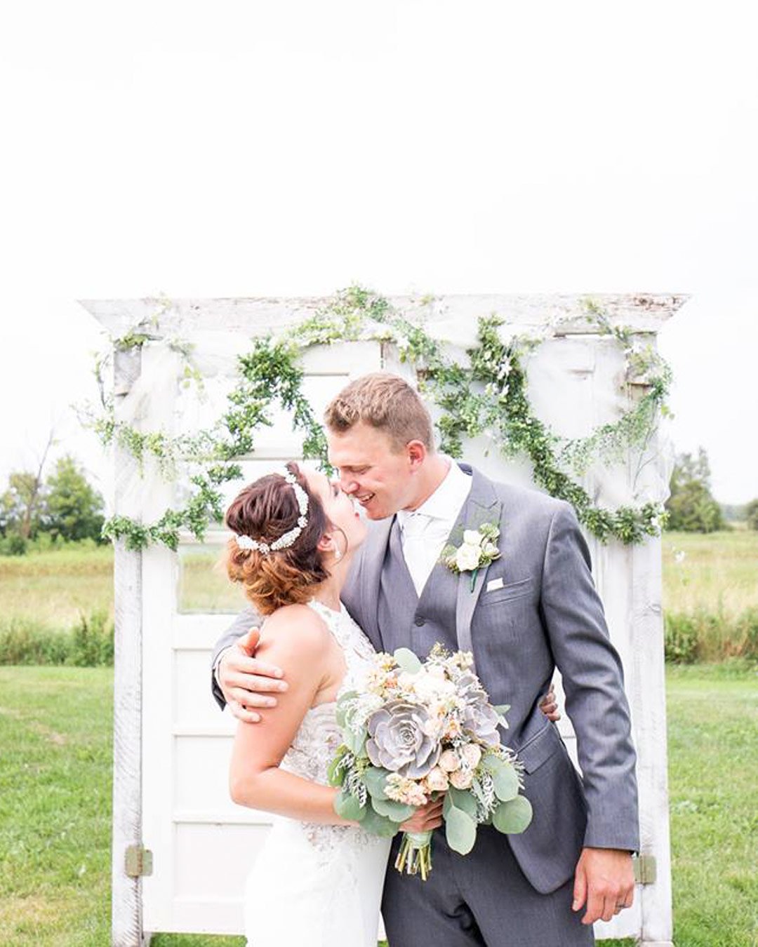 rustic wedding venues in wi barn bride groom Orchard Valley Acres