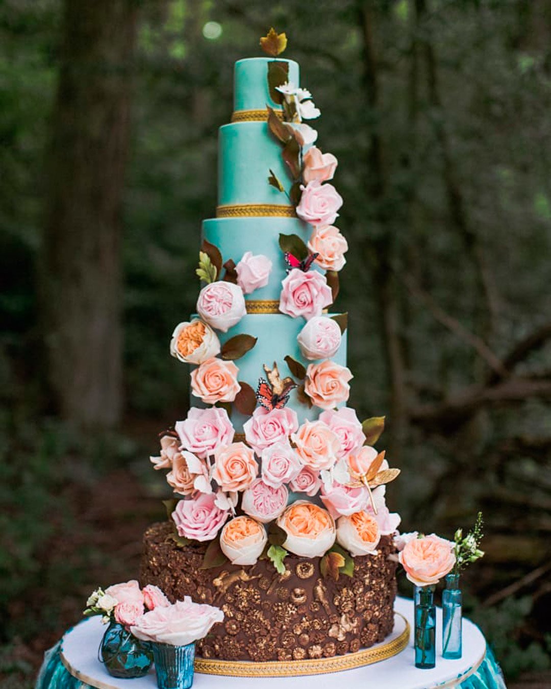 wedding cake ideas cascadian blue