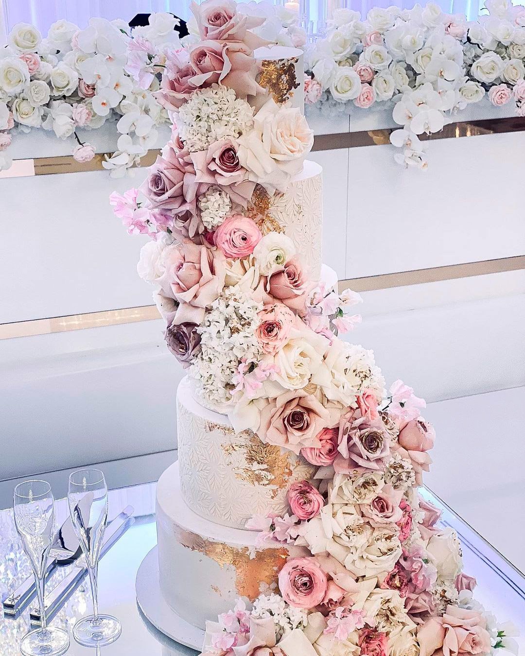 wedding cake ideas cascadian pink purple