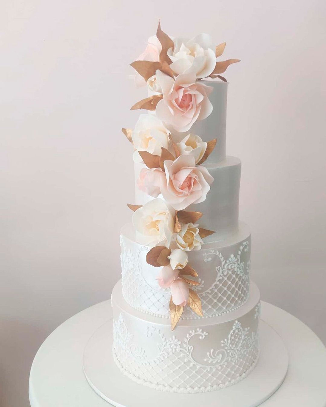 wedding cake ideas white lace