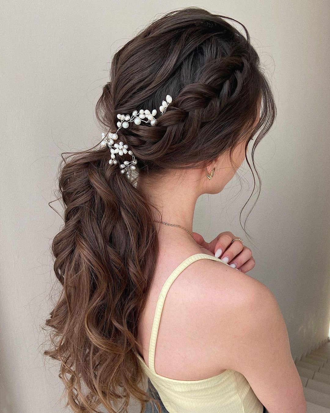 wedding hairstyles braided ponytail casual on long hair liliy_chernyshova