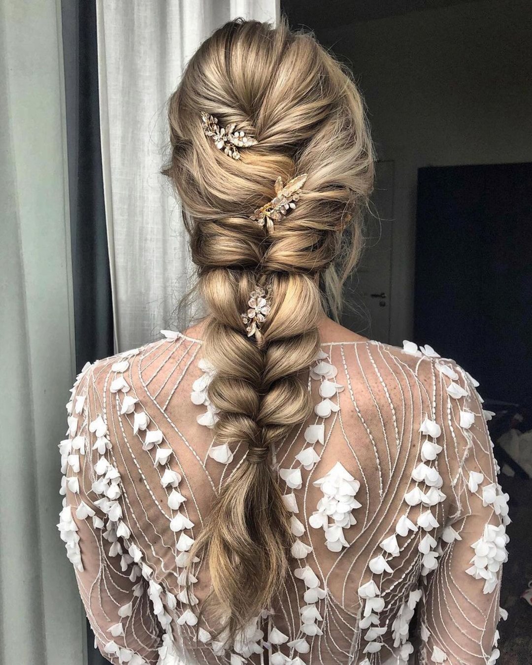 wedding hairstyles for long hair elegant bohemian mermaid braid sabrinadijkman