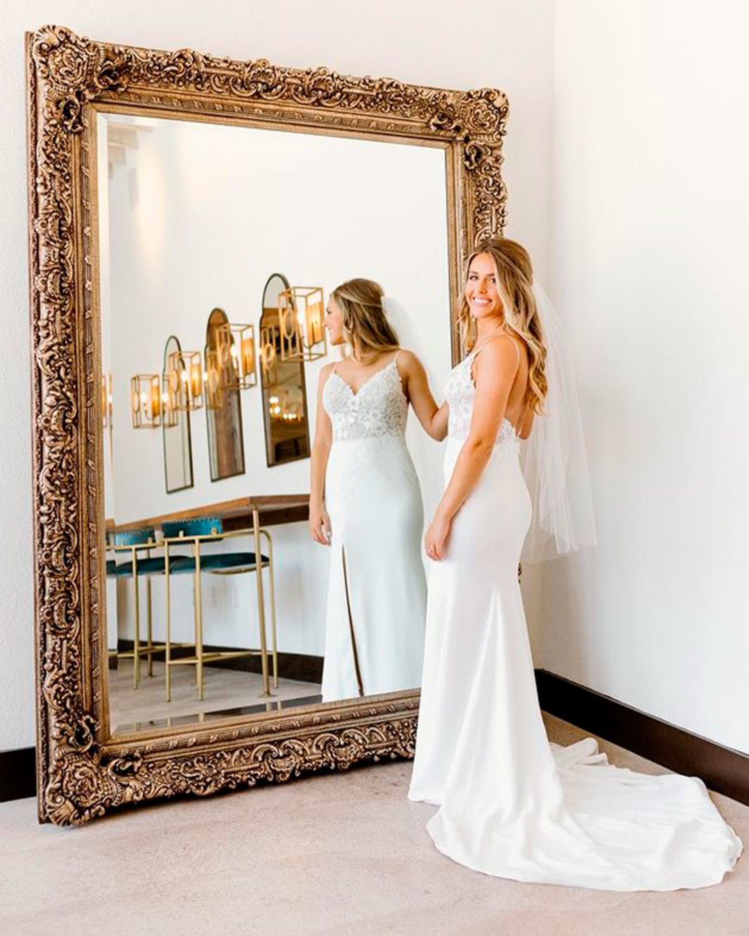 best bridal salons in texas bride dress mirror