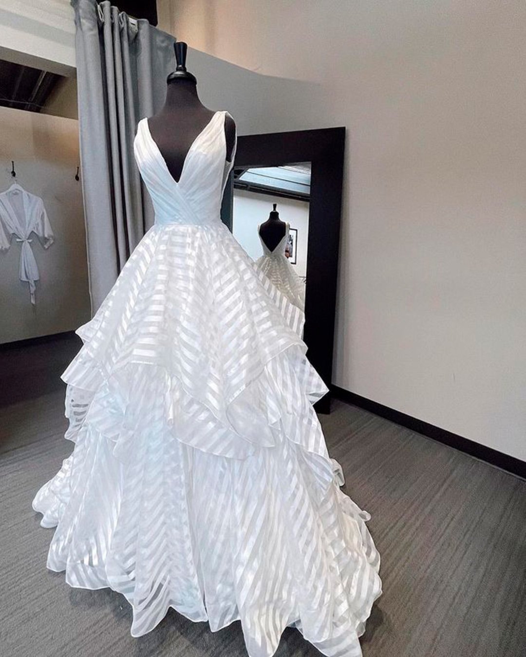 best bridal salons in texas bride dress striped design