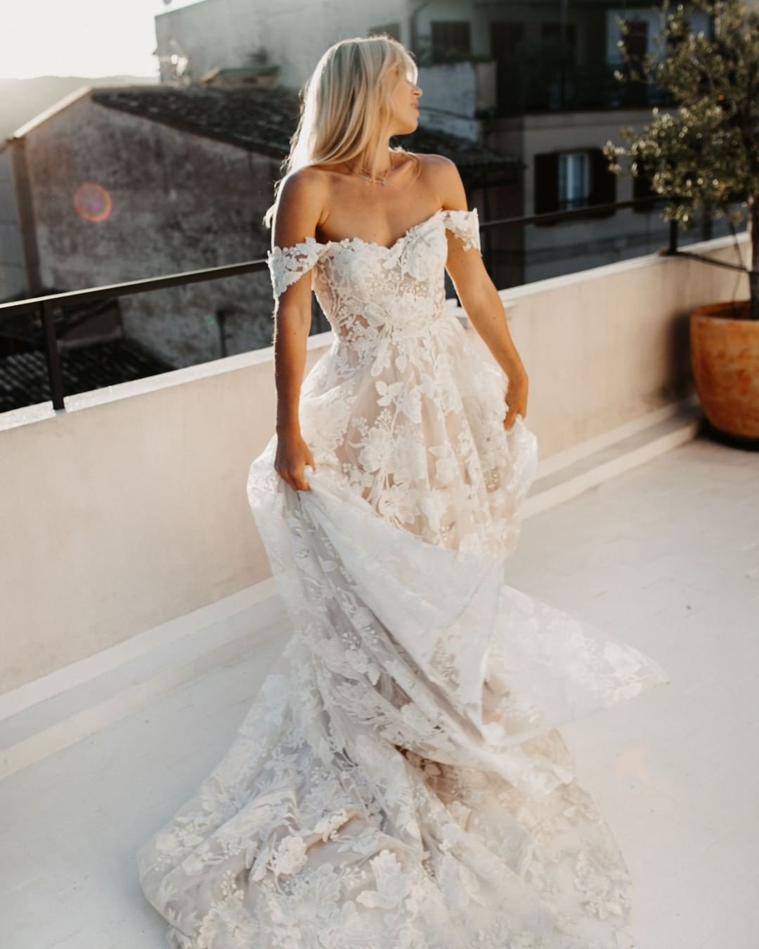 strapless wedding dresses lace off the shoulder a line madilane
