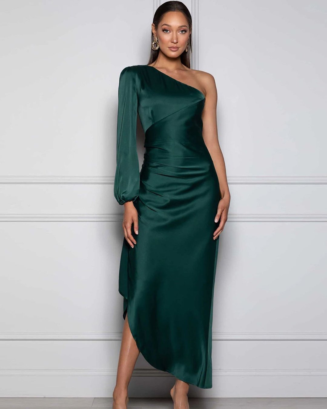 wedding guest dresses sheath with sleeves green simple whiterunway