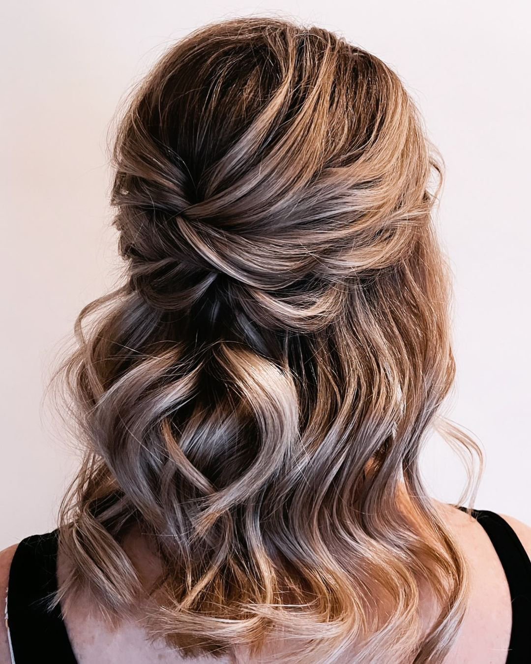 wedding hairstyles for thin hair textured half up updos.by.jocelyn