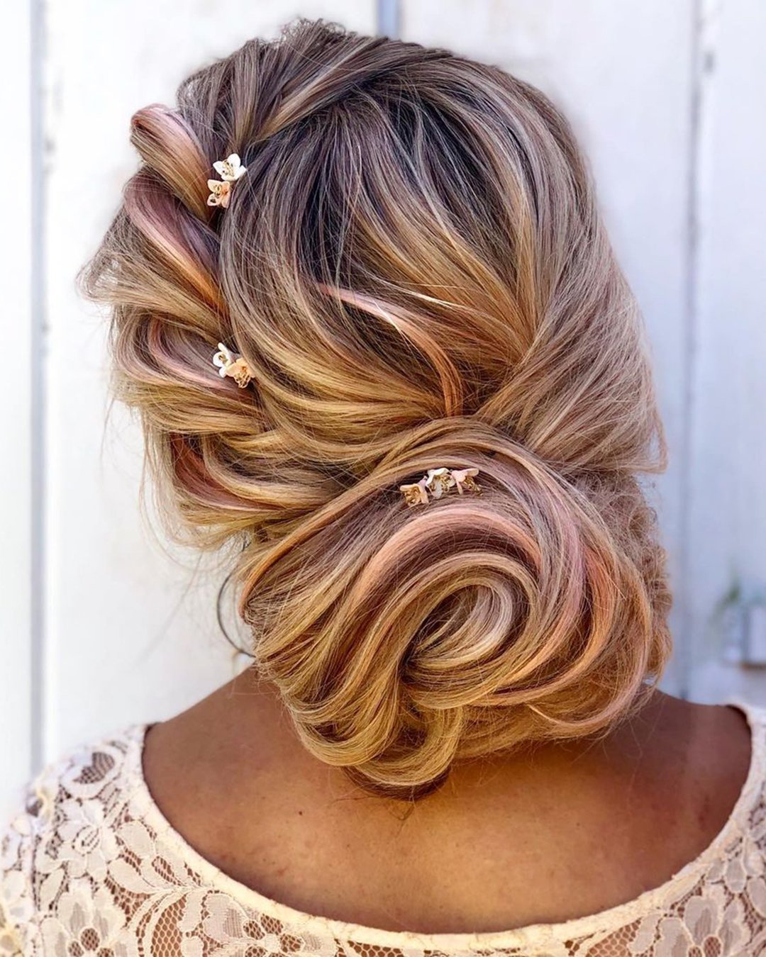 wedding updos for long hair creative low bun with small pins alexandralee1016