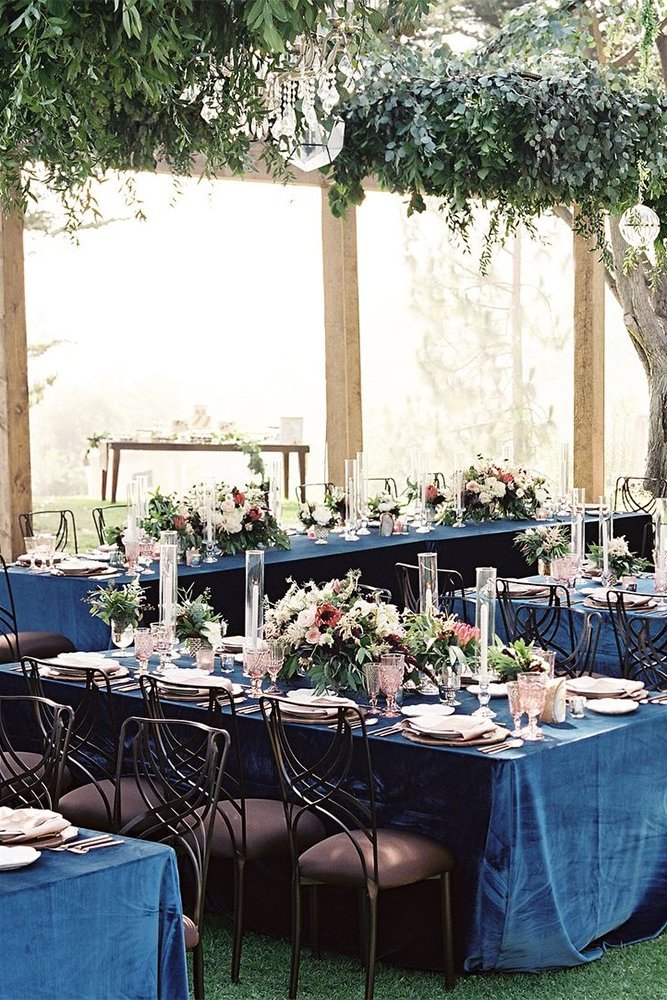classic blue wedding weding reception