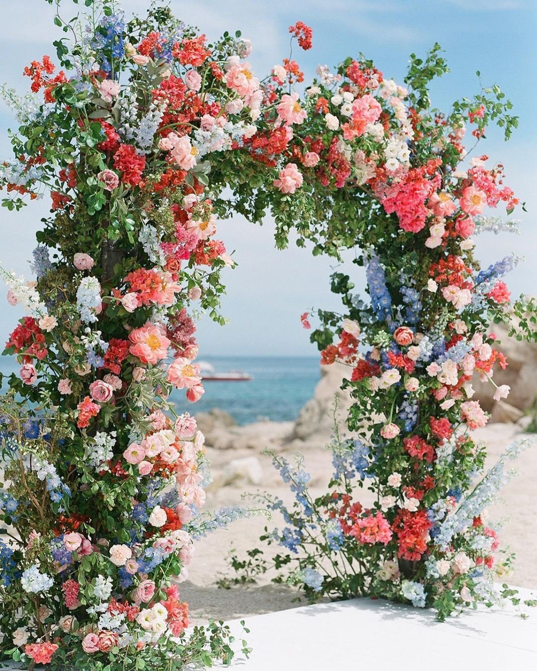 coral wedding decorations beautiful arch
