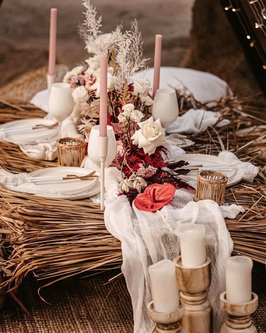 country wedding centerpieces hay bale