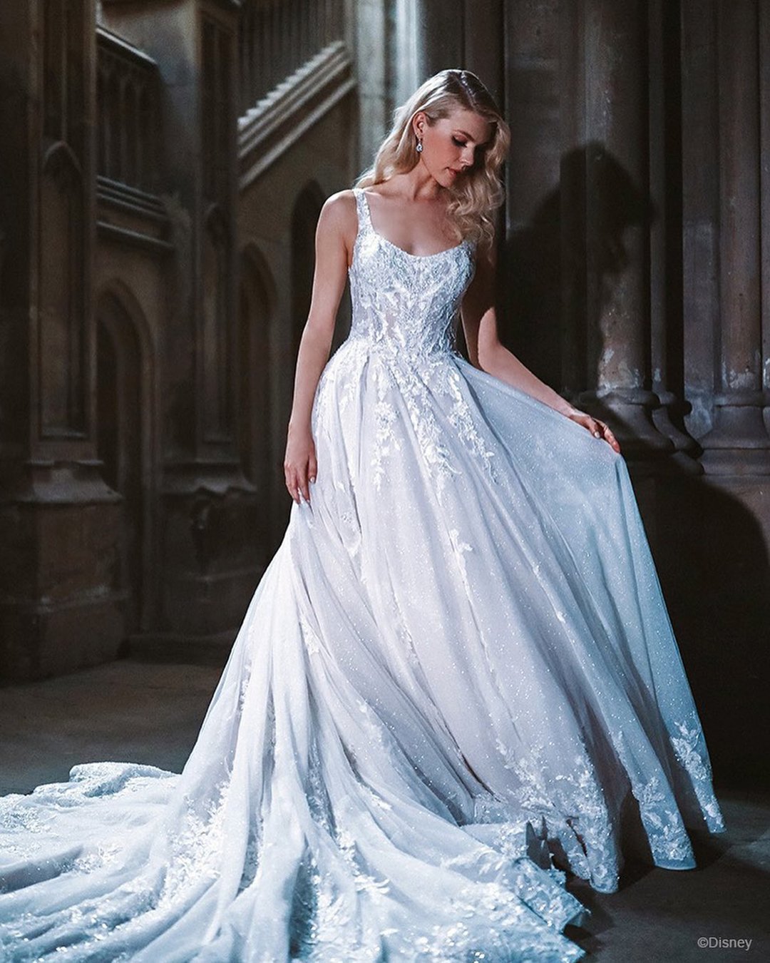 disney wedding dresses a line square neckline lace aurora allure