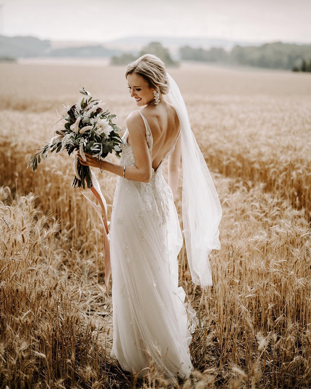 rustic wedding dresses sheath with straps barn boho brigittefoysi