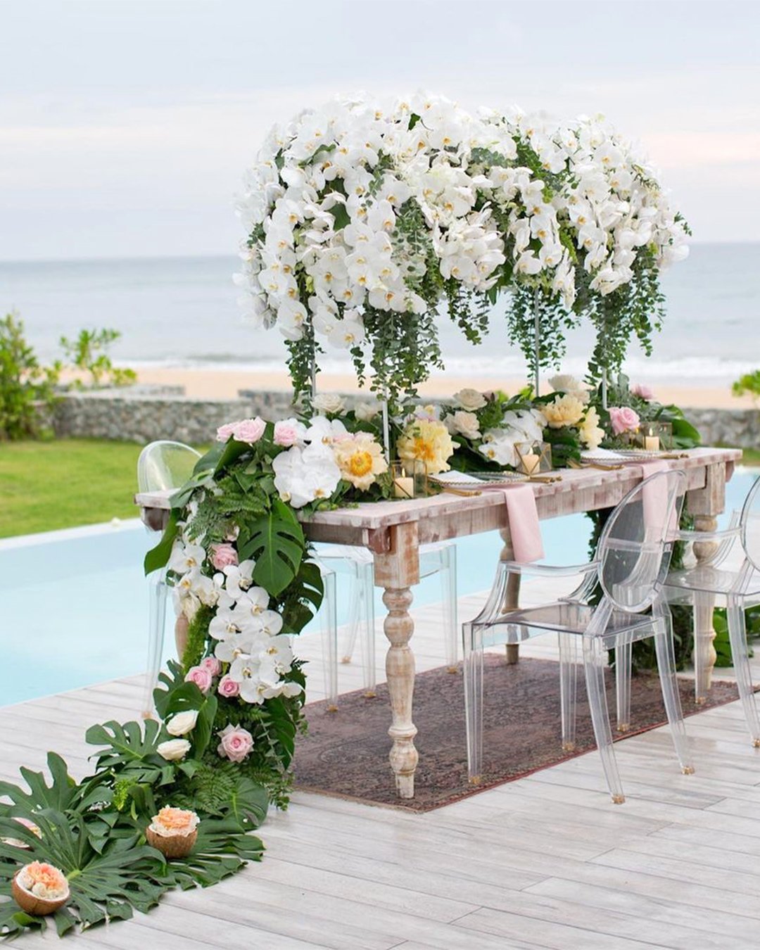 wedding greenery table runner decor