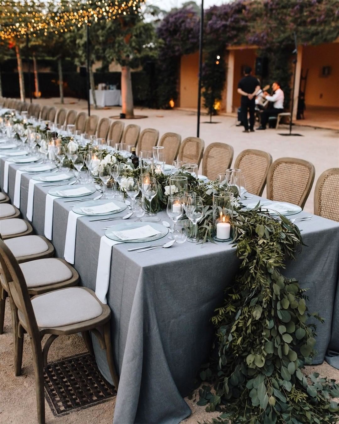 wedding greenery table runner decor