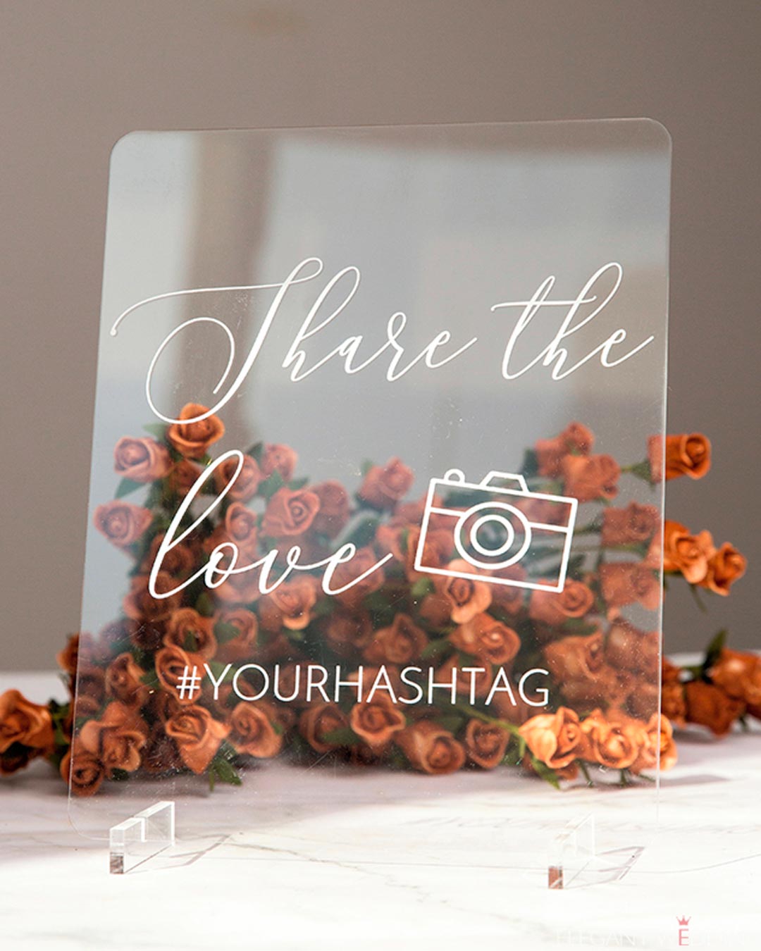 wedding hashtags by letter acrylic